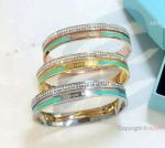 New Replica T I F F I NY & C o Green Bangle with Diamonds